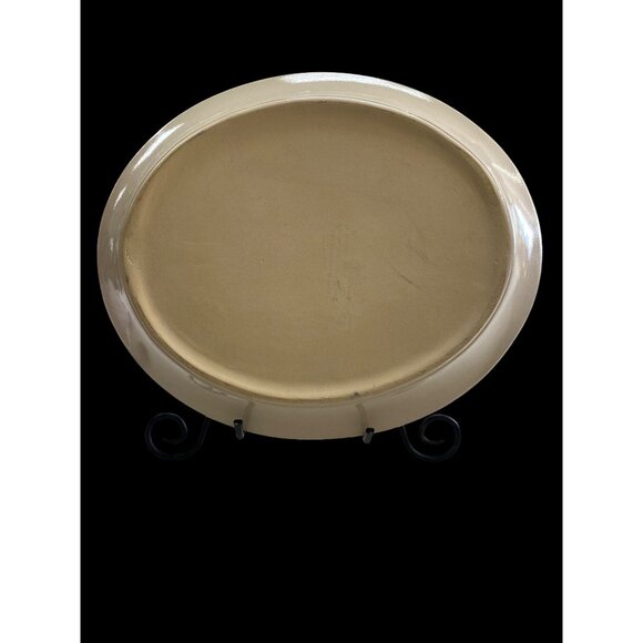 Vintage Home & Garden Party Birdhouse Oval Stoneware Platter - Picture 3 of 5
